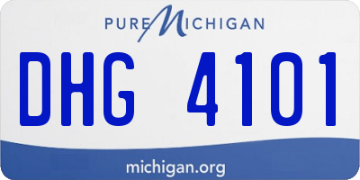 MI license plate DHG4101