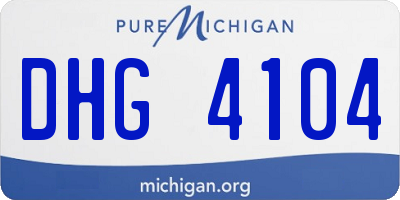 MI license plate DHG4104