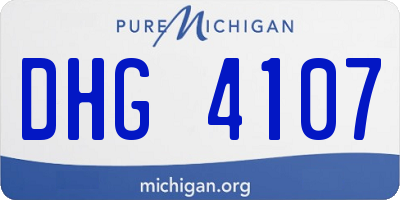 MI license plate DHG4107