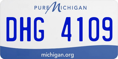 MI license plate DHG4109