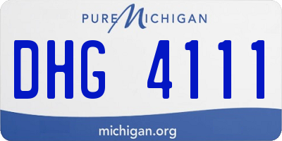 MI license plate DHG4111