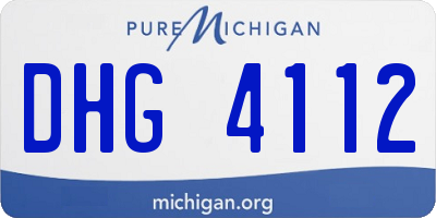 MI license plate DHG4112