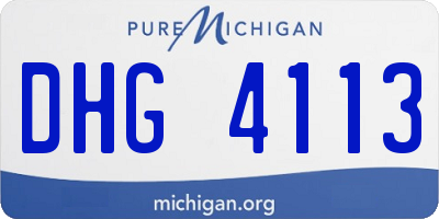 MI license plate DHG4113