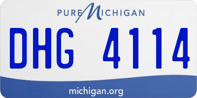 MI license plate DHG4114