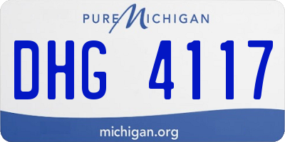 MI license plate DHG4117