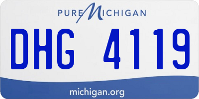 MI license plate DHG4119