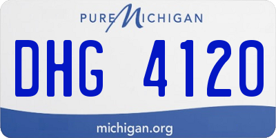 MI license plate DHG4120