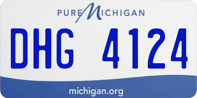 MI license plate DHG4124