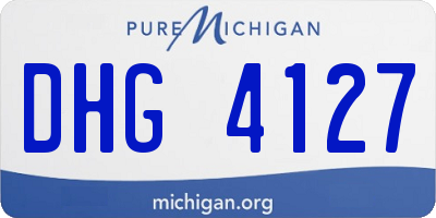 MI license plate DHG4127