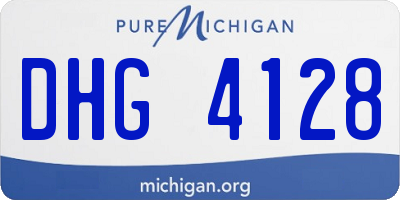 MI license plate DHG4128