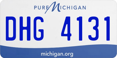 MI license plate DHG4131