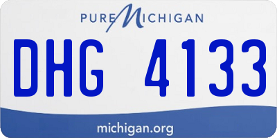 MI license plate DHG4133