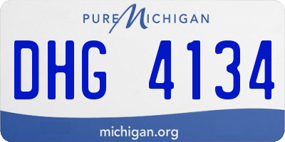MI license plate DHG4134