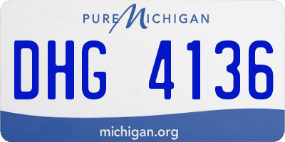 MI license plate DHG4136