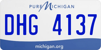 MI license plate DHG4137