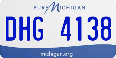 MI license plate DHG4138