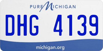 MI license plate DHG4139