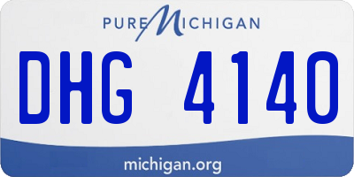 MI license plate DHG4140
