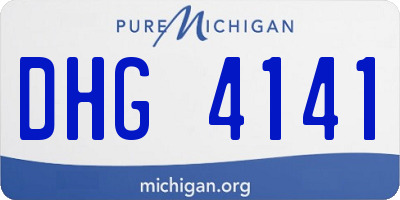 MI license plate DHG4141