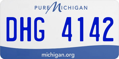 MI license plate DHG4142