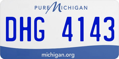 MI license plate DHG4143