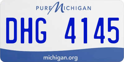 MI license plate DHG4145
