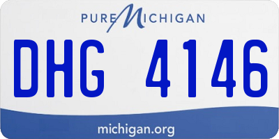 MI license plate DHG4146