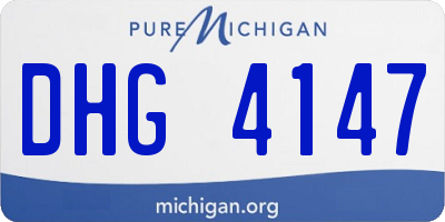 MI license plate DHG4147