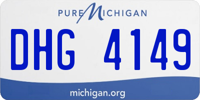 MI license plate DHG4149