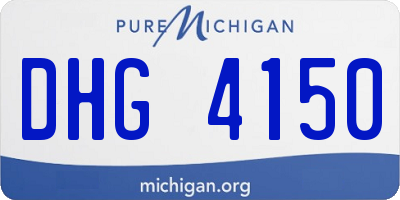 MI license plate DHG4150
