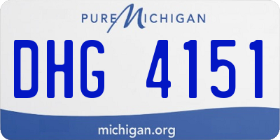 MI license plate DHG4151