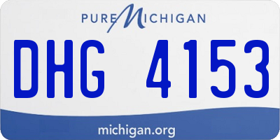 MI license plate DHG4153