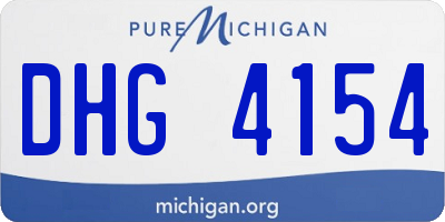 MI license plate DHG4154