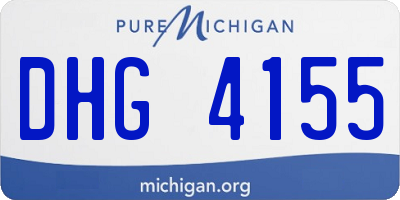 MI license plate DHG4155