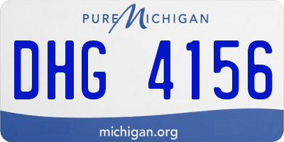 MI license plate DHG4156