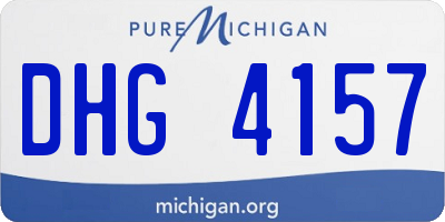 MI license plate DHG4157