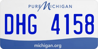 MI license plate DHG4158