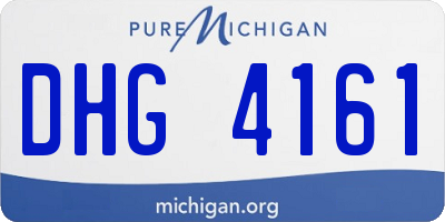 MI license plate DHG4161