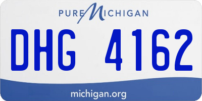 MI license plate DHG4162