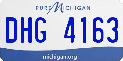 MI license plate DHG4163