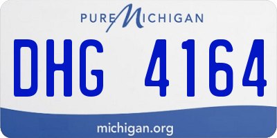 MI license plate DHG4164