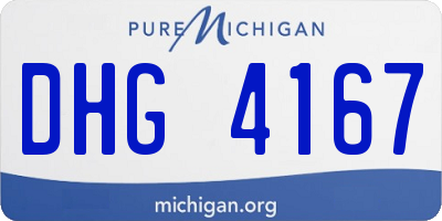 MI license plate DHG4167