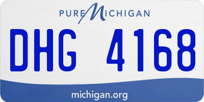 MI license plate DHG4168