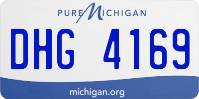 MI license plate DHG4169