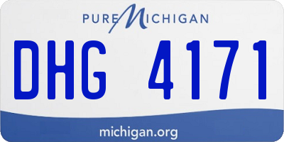 MI license plate DHG4171