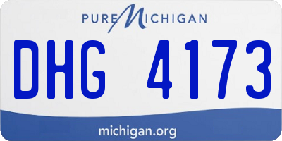 MI license plate DHG4173