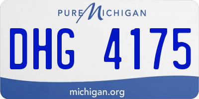 MI license plate DHG4175