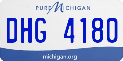 MI license plate DHG4180