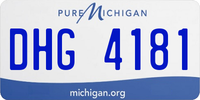 MI license plate DHG4181