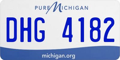 MI license plate DHG4182